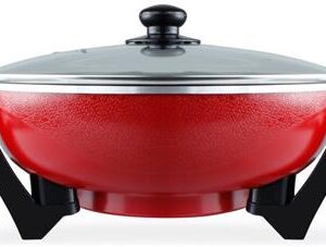 Mellerware 1500w Aluminium Red Electric Bangkok Wok