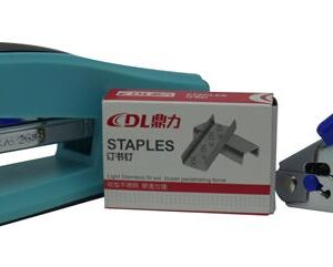 DLOffice Basic Mini Half Strip Stapler Set Blue – Includes