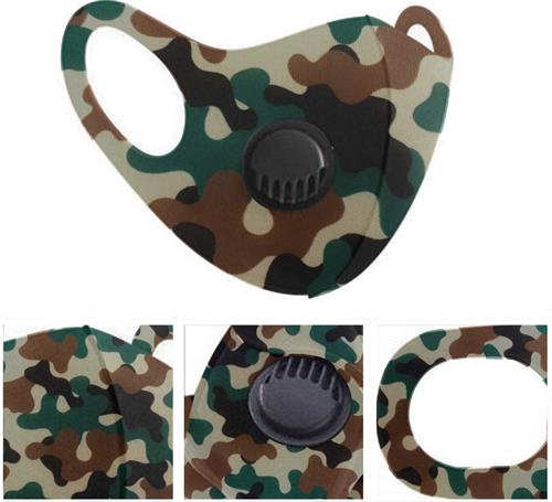 Casey Reusable 3D Structured Unisex Dual Layer Face Masks - Green, Black, and Brown